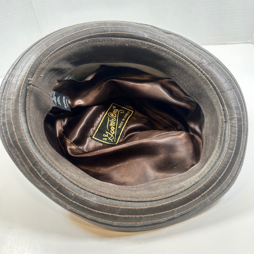 Goorin Bros Hat Fedora Brown Leather Made in USA Vintage Casual - Picture 7 of 8